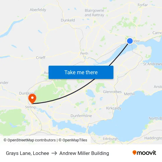 Grays Lane, Lochee to Andrew Miller Building map