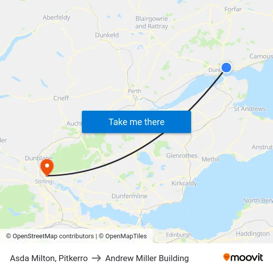 Asda Milton, Pitkerro to Andrew Miller Building map