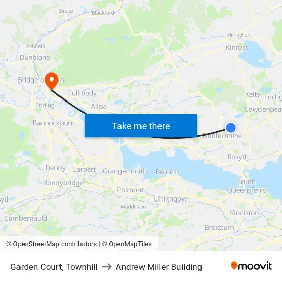 Garden Court, Townhill to Andrew Miller Building map