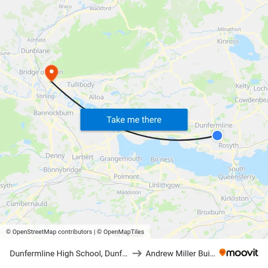 Dunfermline High School, Dunfermline to Andrew Miller Building map