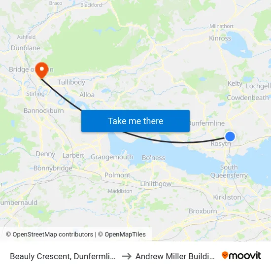 Beauly Crescent, Dunfermline to Andrew Miller Building map