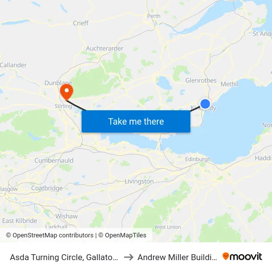 Asda Turning Circle, Gallatown to Andrew Miller Building map
