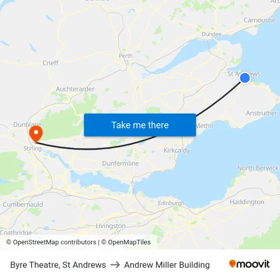 Byre Theatre, St Andrews to Andrew Miller Building map