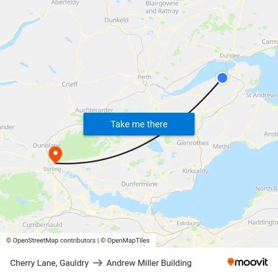 Cherry Lane, Gauldry to Andrew Miller Building map
