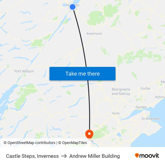 Castle Steps, Inverness to Andrew Miller Building map