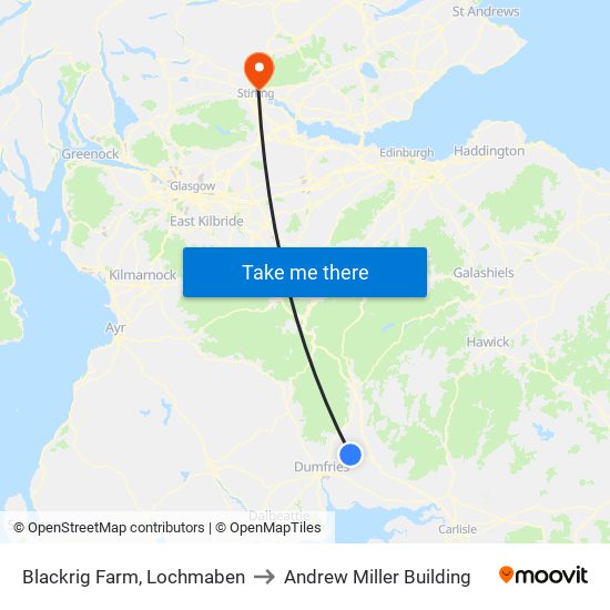 Blackrig Farm, Lochmaben to Andrew Miller Building map