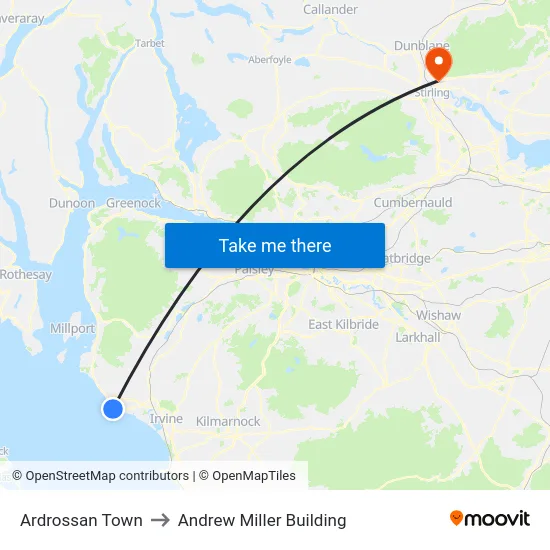 Ardrossan Town to Andrew Miller Building map