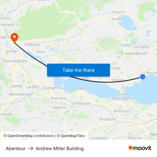 Aberdour to Andrew Miller Building map