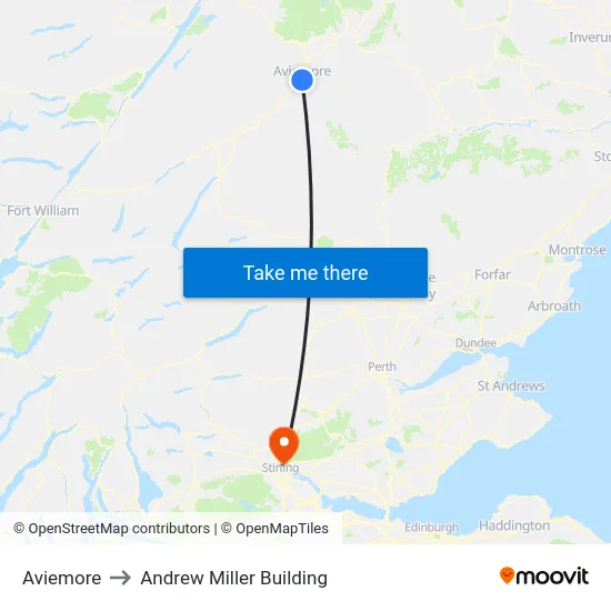 Aviemore to Andrew Miller Building map