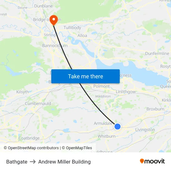 Bathgate to Andrew Miller Building map