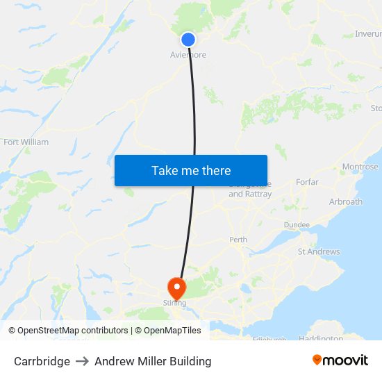 Carrbridge to Andrew Miller Building map
