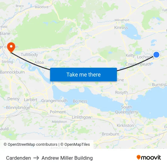 Cardenden to Andrew Miller Building map