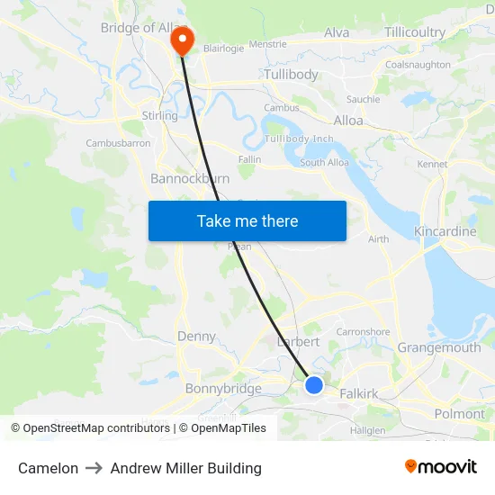 Camelon to Andrew Miller Building map