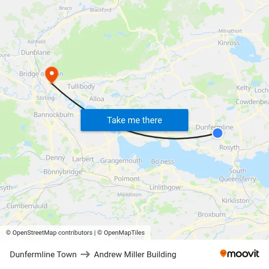 Dunfermline Town to Andrew Miller Building map