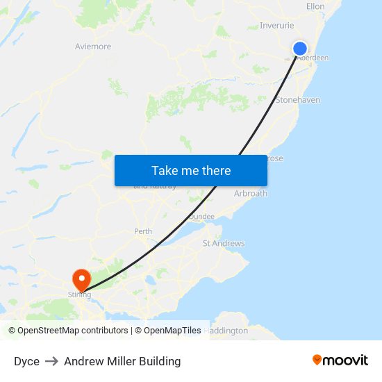 Dyce to Andrew Miller Building map