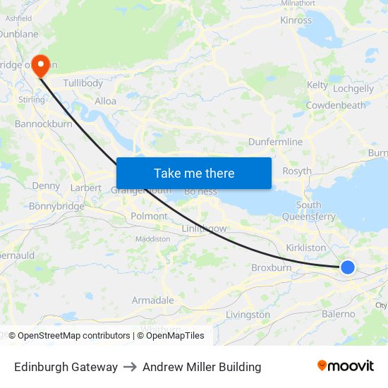 Edinburgh Gateway to Andrew Miller Building map