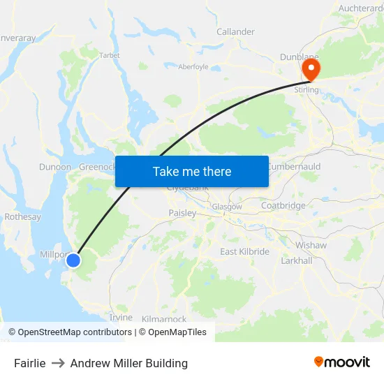 Fairlie to Andrew Miller Building map