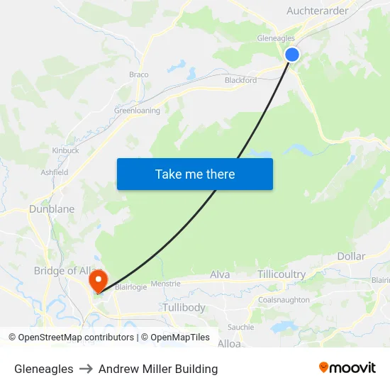 Gleneagles to Andrew Miller Building map