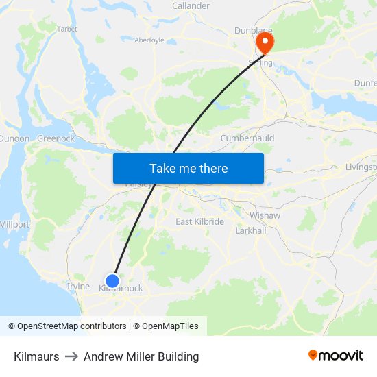 Kilmaurs to Andrew Miller Building map