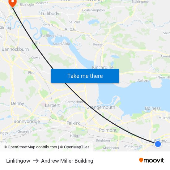 Linlithgow to Andrew Miller Building map