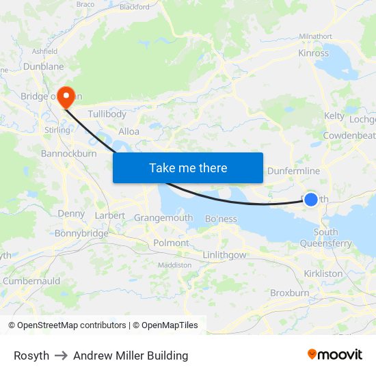 Rosyth to Andrew Miller Building map