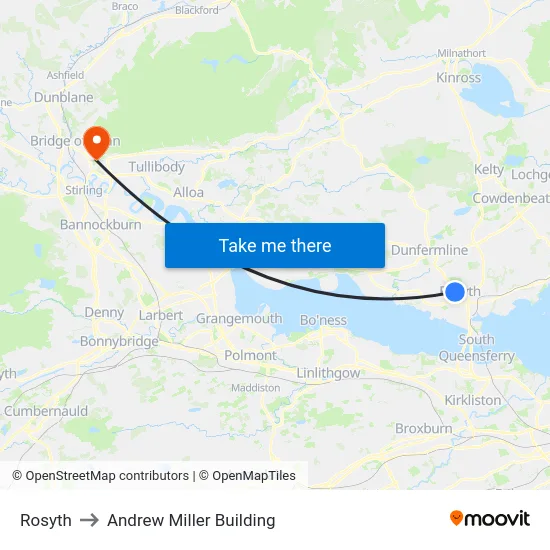 Rosyth to Andrew Miller Building map