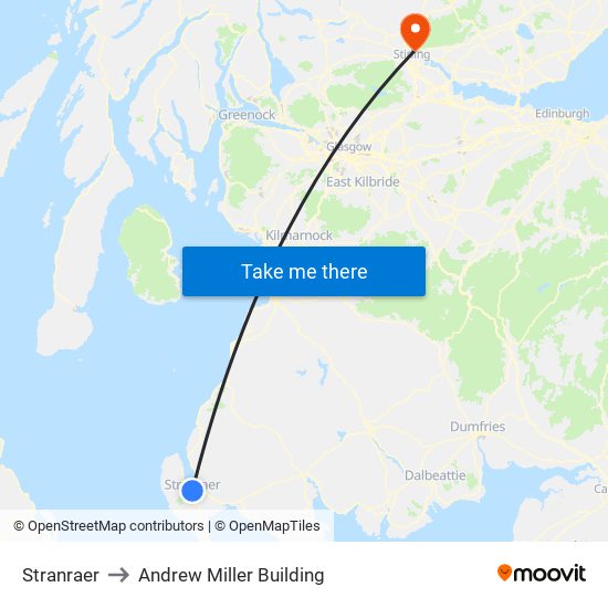 Stranraer to Andrew Miller Building map
