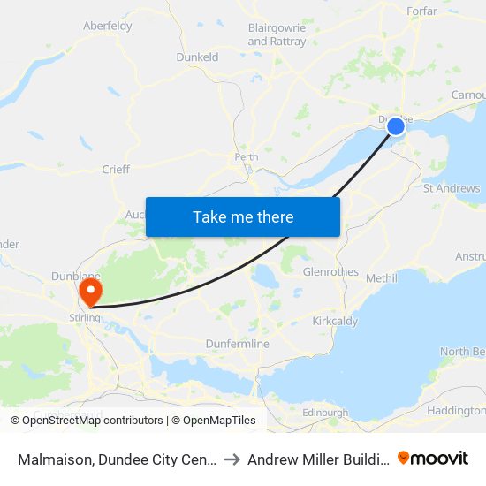 Malmaison, Dundee City Centre to Andrew Miller Building map