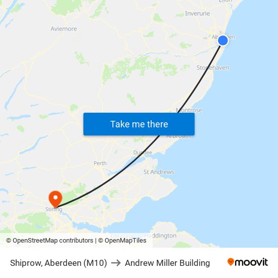 Shiprow, Aberdeen (M10) to Andrew Miller Building map