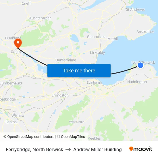 Ferrybridge, North Berwick to Andrew Miller Building map