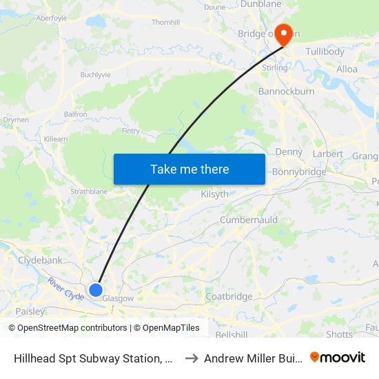 Hillhead Spt Subway Station, Hillhead to Andrew Miller Building map