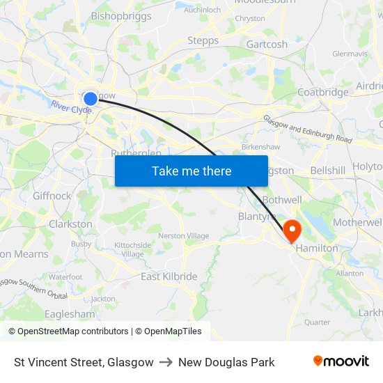 St Vincent Street, Glasgow to New Douglas Park map