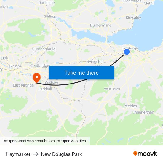 Haymarket to New Douglas Park map