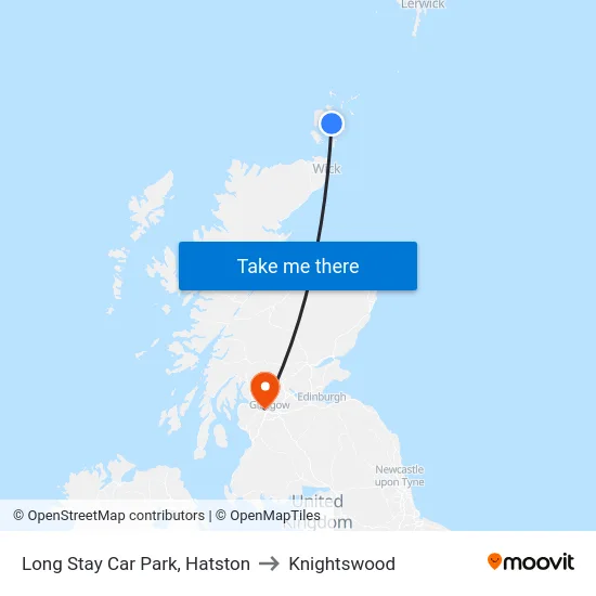 Long Stay Car Park, Hatston to Knightswood map