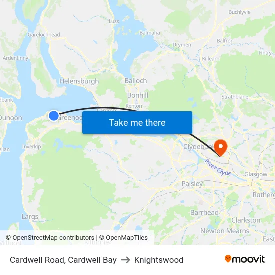 Cardwell Road, Cardwell Bay to Knightswood map