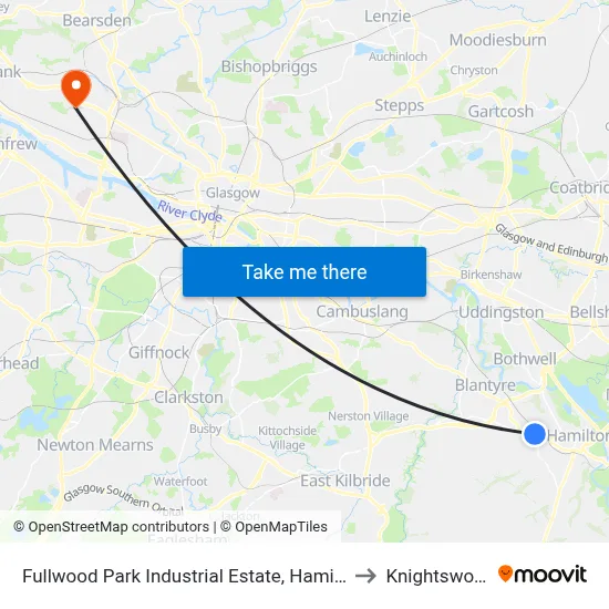 Fullwood Park Industrial Estate, Hamilton to Knightswood map