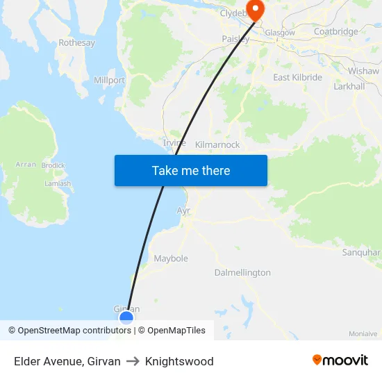 Elder Avenue, Girvan to Knightswood map
