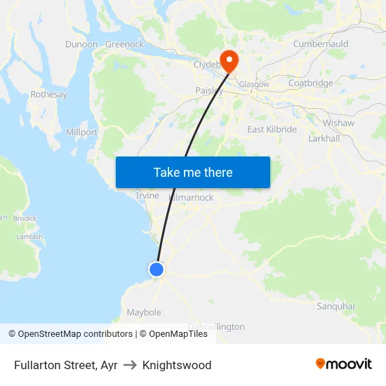 Fullarton Street, Ayr to Knightswood map