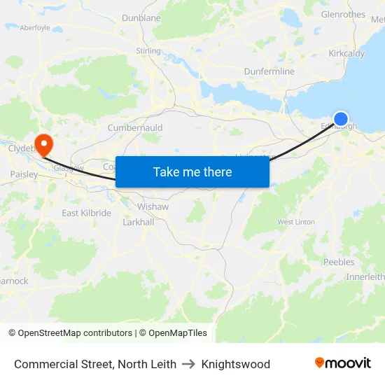 Commercial Street, North Leith to Knightswood map