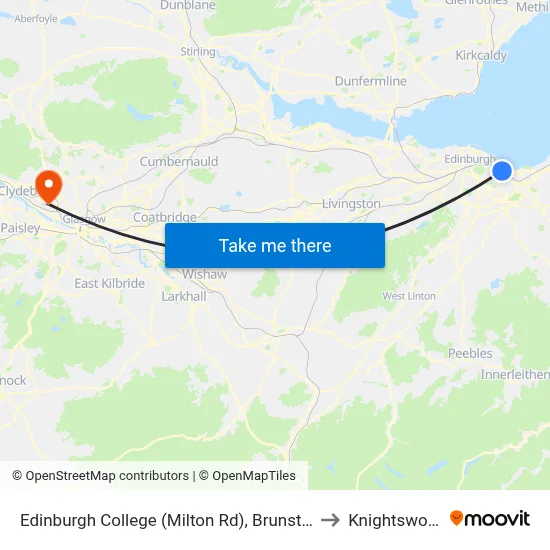 Edinburgh College (Milton Rd), Brunstane to Knightswood map