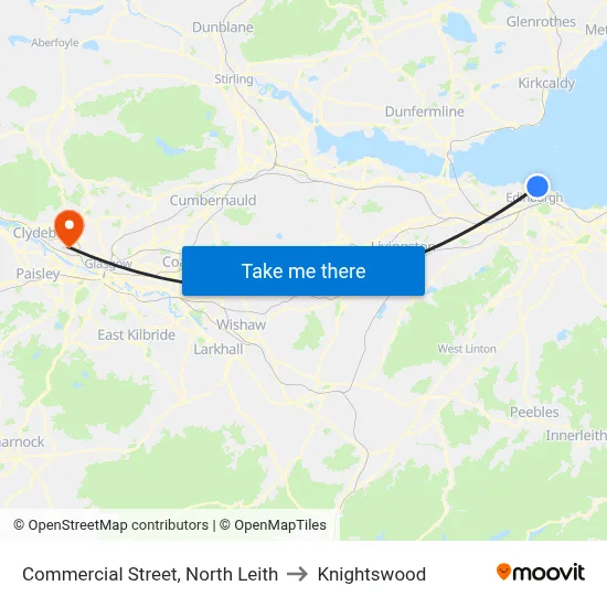 Commercial Street, North Leith to Knightswood map