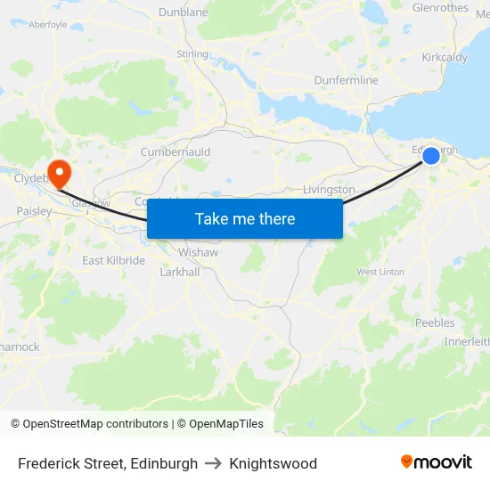 Frederick Street, Edinburgh to Knightswood map