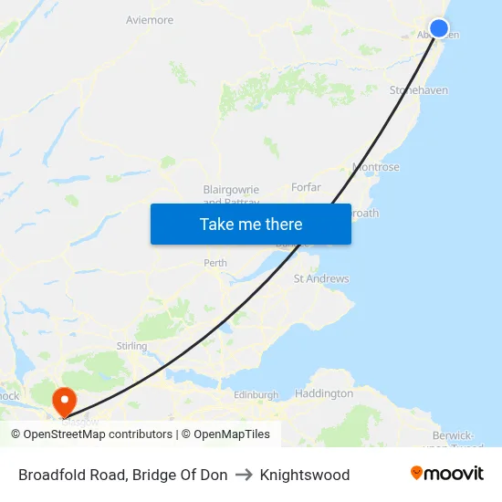 Broadfold Road, Bridge Of Don to Knightswood map