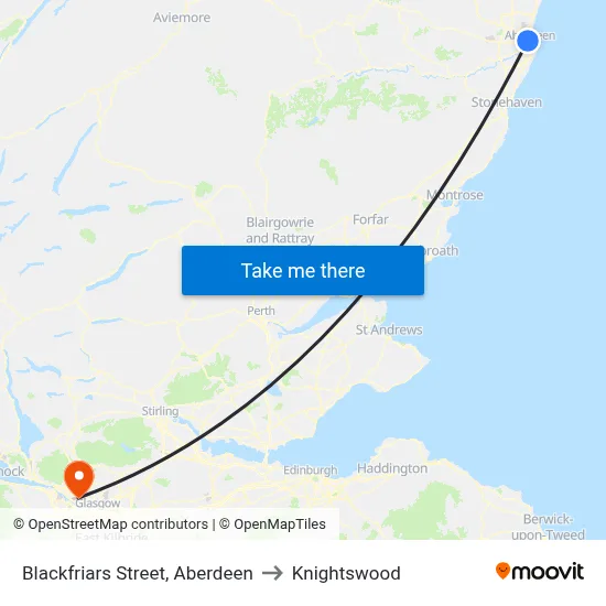 Blackfriars Street, Aberdeen to Knightswood map