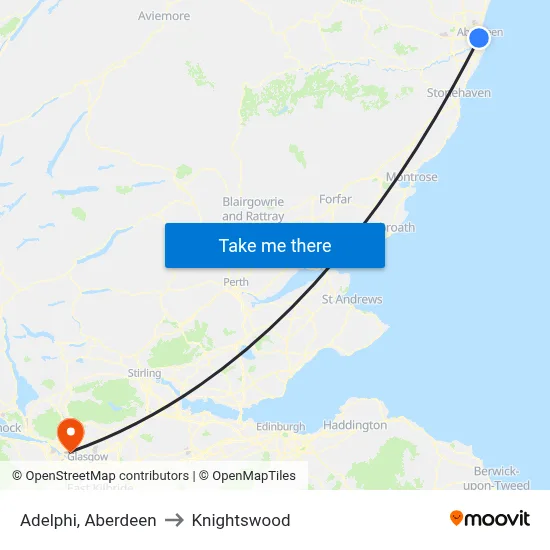 Adelphi, Aberdeen to Knightswood map
