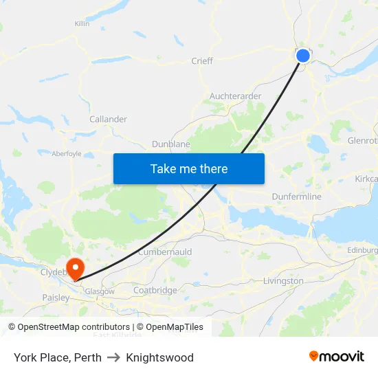 York Place, Perth to Knightswood map