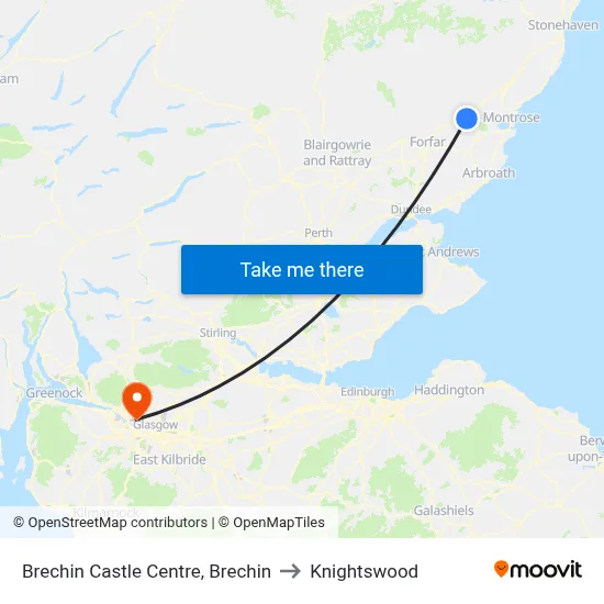 Brechin Castle Centre, Brechin to Knightswood map