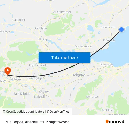 Bus Depot, Aberhill to Knightswood map