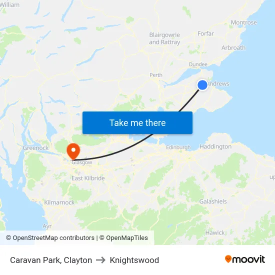 Caravan Park, Clayton to Knightswood map