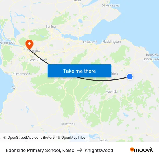 Edenside Primary School, Kelso to Knightswood map